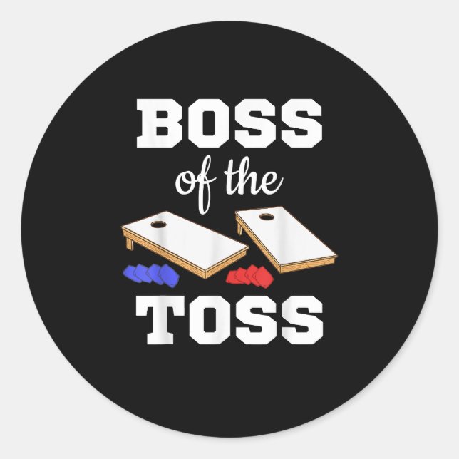 Sticker Rond pour un Cornhole Game Cornholer (Devant)