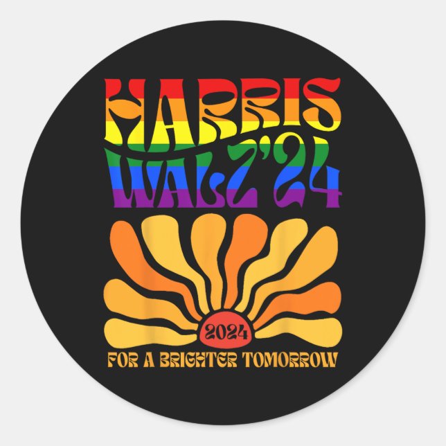 Sticker Rond Pour Un Demain Plus Lumineux Boho Aesthétique (Devant)