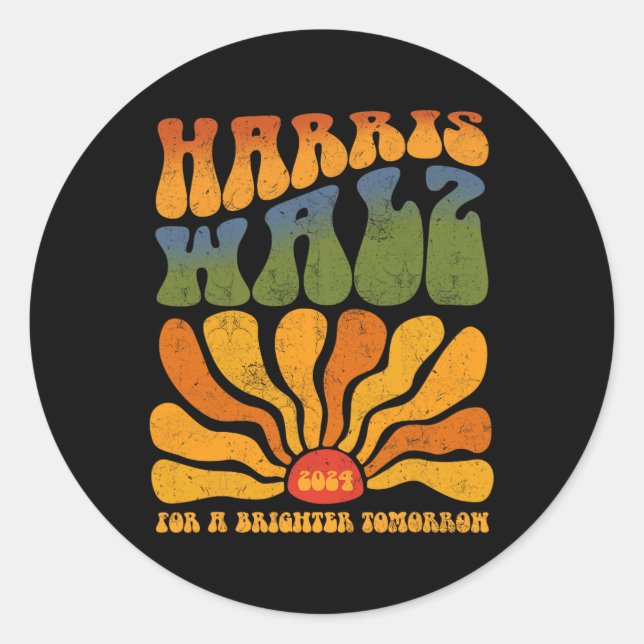 Sticker Rond Pour Un Demain Plus Lumineux Boho Aesthétique 2 (Devant)