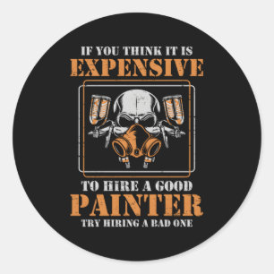 Sticker Rond Pour Un Peintre De Voiture