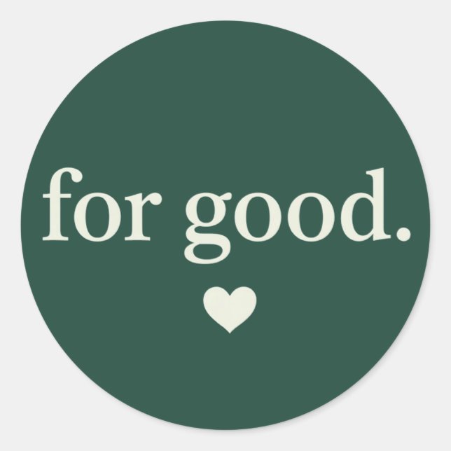 Sticker Rond Pour une esthétique de citation positive minimalis (Devant)