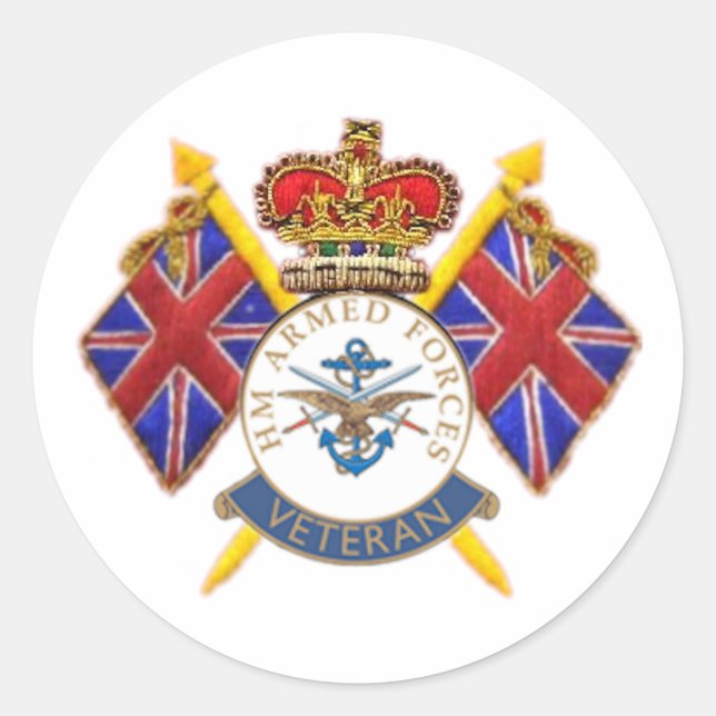 Sticker rond pour vétéran (Devant)