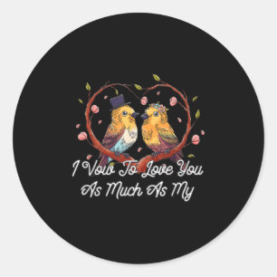 Sticker Rond Pour Vous Aimer Autant Que Mon Mariage Chats Amour