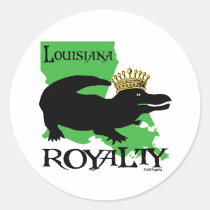 Sticker Rond Pourcentage de Louisiane (huissier noir)