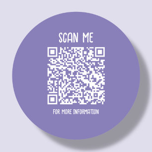 Sticker Rond Pourpre Analyse de code QR professionnel