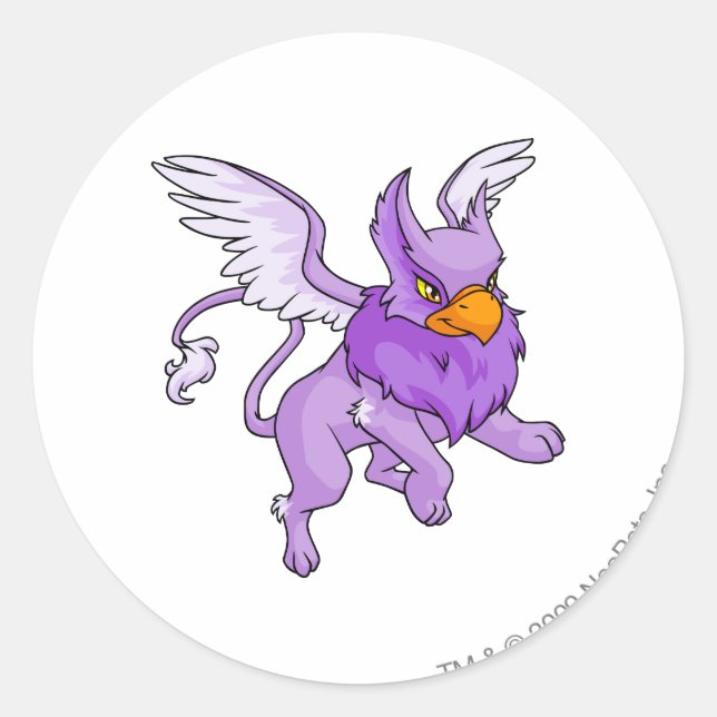 Sticker Rond Pourpre d'aire (Devant)