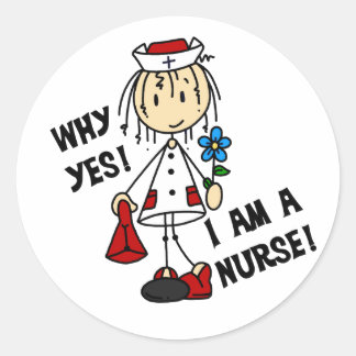 Sticker Rond Pourquoi je suis infirmière