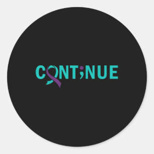 Sticker Rond Poursuivre la sensibilisation à la prévention du s