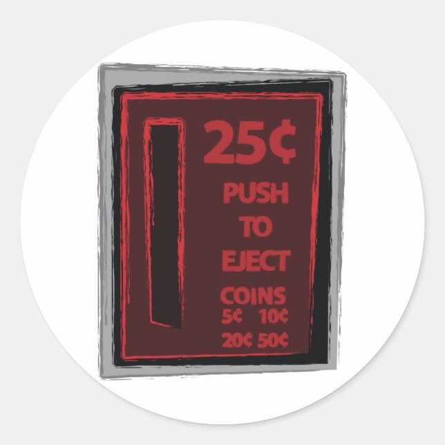 Sticker Rond Pousser À Éjecter (Devant)