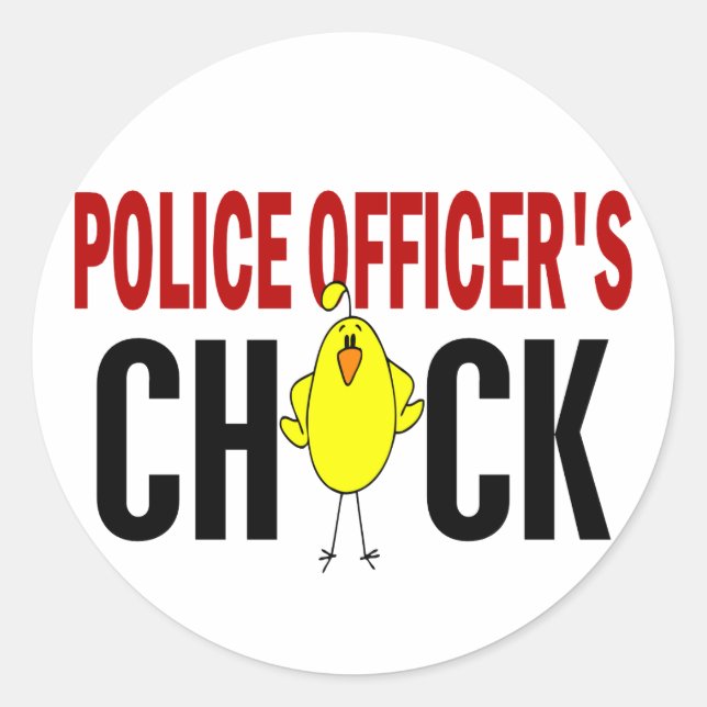 Sticker Rond Poussette 1 de l'agent de police (Devant)