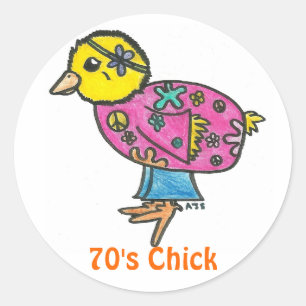 Sticker Rond Poussette des années 70