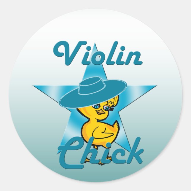 Sticker Rond Poussin #7 de violon (Devant)