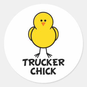 Sticker Rond Poussin de camionneur