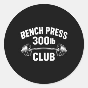 Sticker Rond Pouvoir de musculation du banc de presse de 300 li