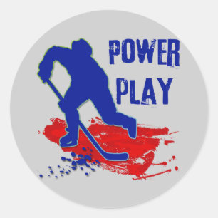 STICKER ROND POWER PLAY HOCKEY