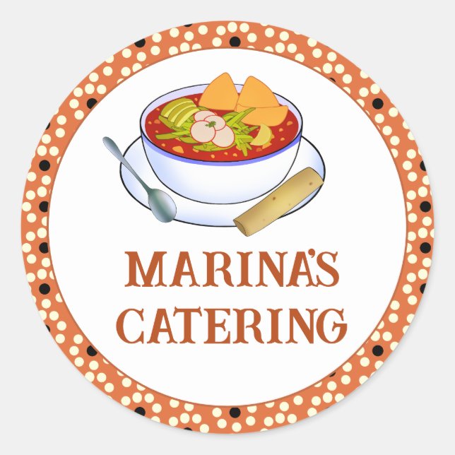 Sticker Rond Pozole Rojo De Pollo (Devant)