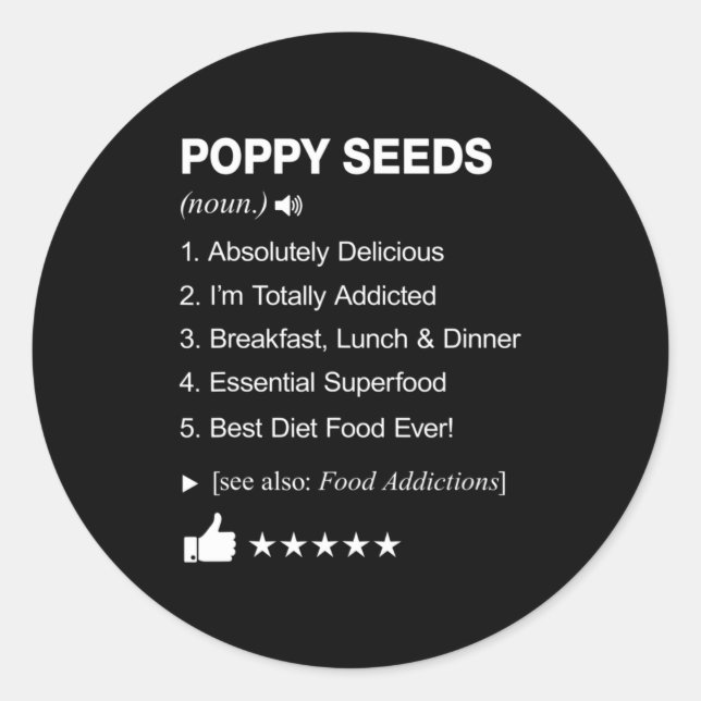 Sticker Rond Ppy Seeds Definition Meaning Funny  (Devant)