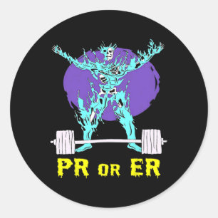 Sticker Rond Pr Ou Er Gym Poids Bodybuilding Musclebuil