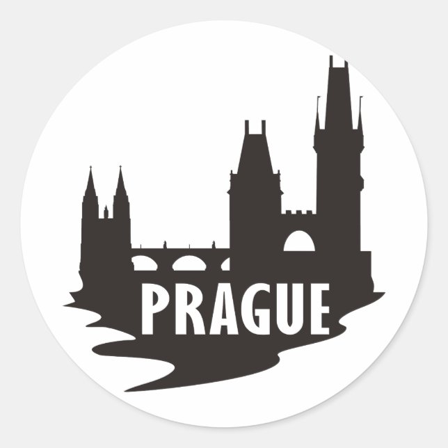 Sticker Rond Prague (Devant)