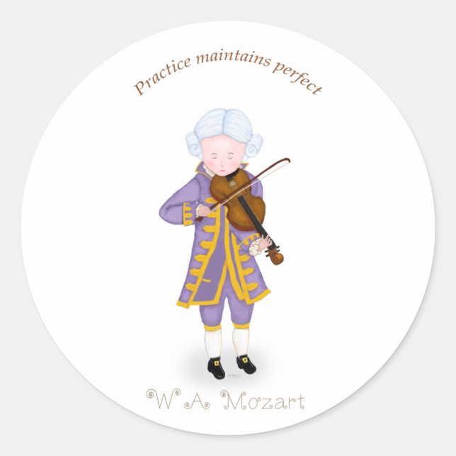 Sticker Rond Pratique Conserve Parfait (Violon) (Devant)
