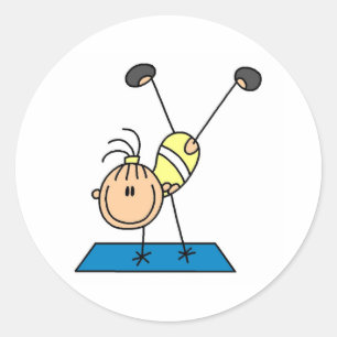 Sticker Rond Pratique de gymnaste