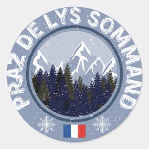 Sticker Rond Praz De Lys Sommand Station de Ski