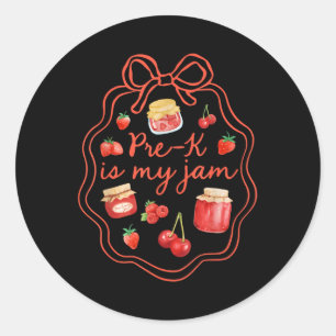 Sticker Rond Pré-k Est Mon Jam Mignonne Enseignant Préscolaire