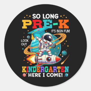 Sticker Rond Pré-k Graduation Funny Préscolaire Graduate Boys G