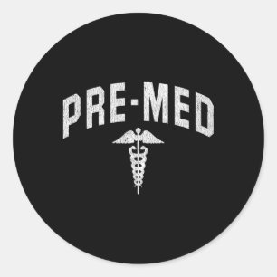 Sticker Rond Pré-Médecine Étudiant Pré-Médecine Futur Docteur