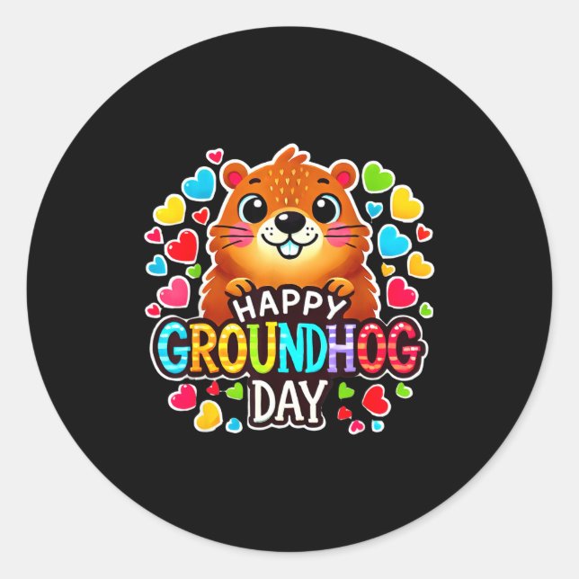 Sticker Rond Prédiction de printemps précoce pour le jour de la (Devant)