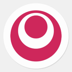 Sticker Rond Préfecture d'Okinawa, Japon