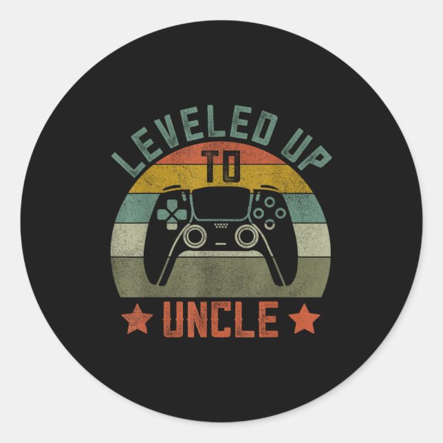 Sticker Rond Pregnancy Announcement Gamer Apparel, Funny New Un (Devant)