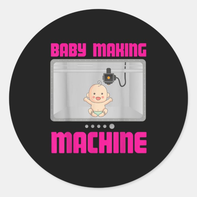 Sticker Rond Pregnancy Reveal &amp; Announcement Baby Making Ma (Devant)