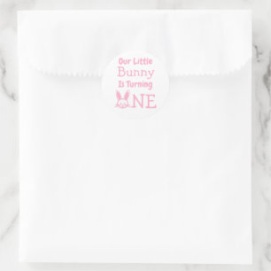 Sticker Rond Premier anniversaire de Little Bunny