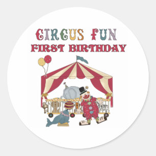 Sticker Rond Premier anniversaire du cirque
