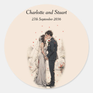 Sticker Rond Premier baiser