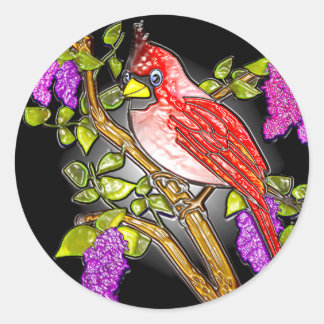 Sticker Rond Premier cardinal (autocollants)