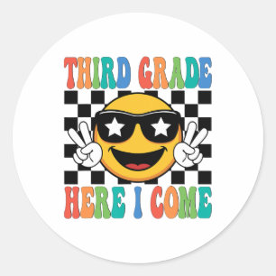 Sticker Rond Premier jour 3e année Troisième année Me voici Ret