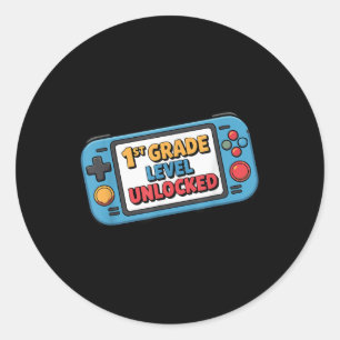 Sticker Rond Premier Jour De Niveau 1ère Année Débloqué Jeu Gar