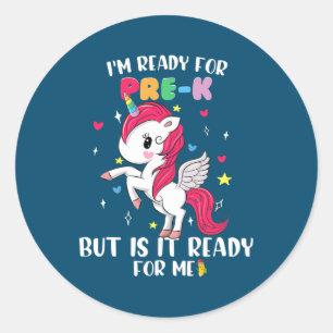 Sticker Rond Premier Jour De Pré K Drôle Retour À L'École