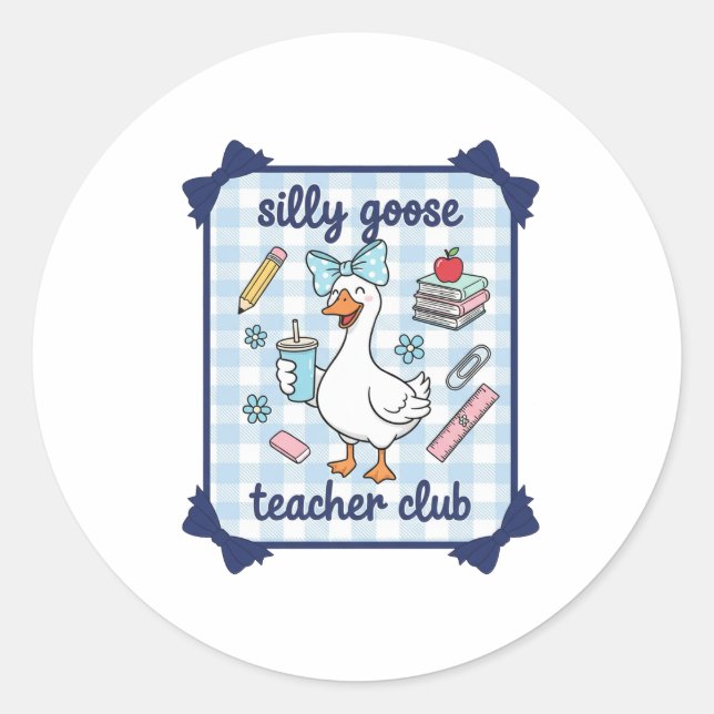 Sticker Rond Premier jour de retour à l'école (Devant)