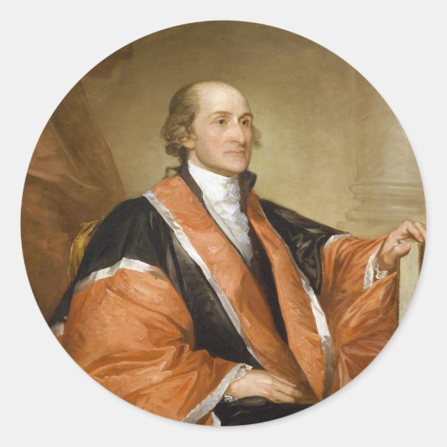 Sticker Rond Premier juge de la Cour suprême des États-Unis Joh (Devant)