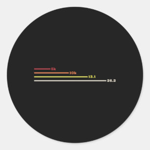 Sticker Rond Premier Marathonien Marathonien Marathoner 5K 10K