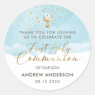 Sticker Rond Premier Merci de communion