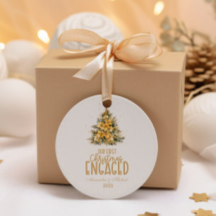 Sticker Rond Premier Noël de l'or engagé