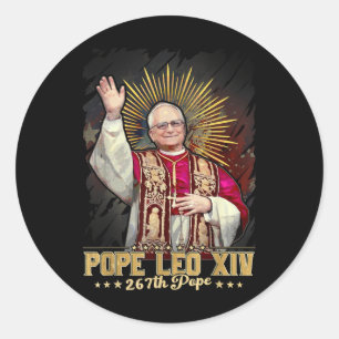 Sticker Rond Premier Pape D'Amérique À Chicago Da Pope