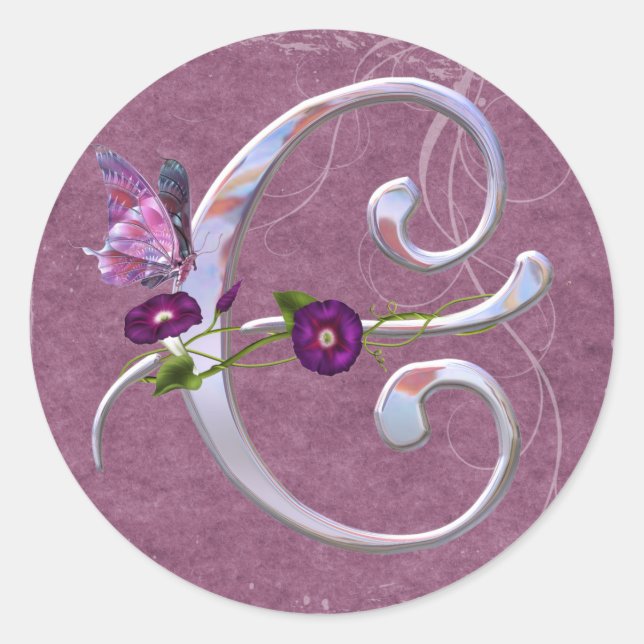 Sticker Rond Premier papillon C (Devant)