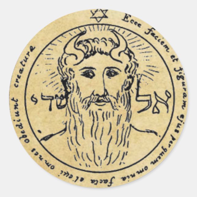 Sticker Rond Premier Pentacle du soleil (Devant)