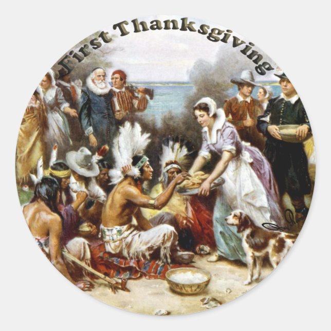 Sticker Rond Premier Thanksgiving (Devant)