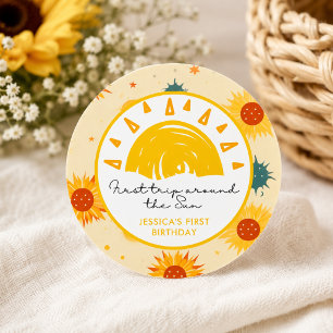 Sticker Rond Premier Tour Autour du Soleil 1er Anniversaire